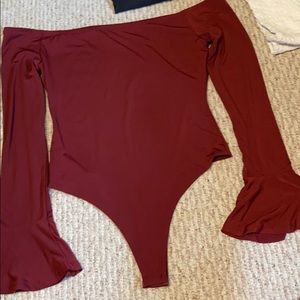 Red wine bodysuit